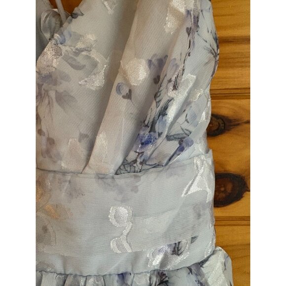 Lulus XXL Tiered Floral Maxi Dress White & Blue NWT - Picture 11 of 14